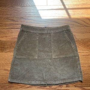 Brown Corduroy Skirt
